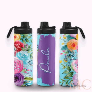 Termo 20oz - Floral Nombre Personalizado TF0006